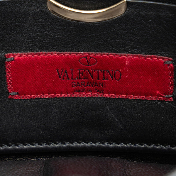 ヴァレンチノ スタッズ ハンドバッグ ショルダーバッグ 2WAY ブラック レザー レディース Valentino 【中古】