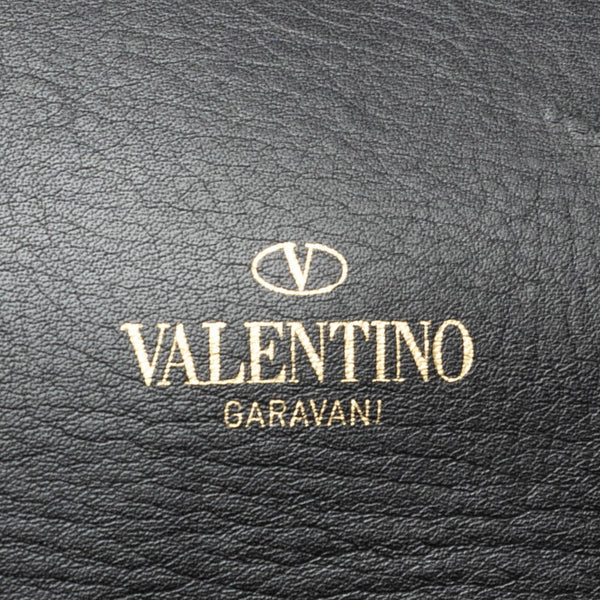 ヴァレンチノ スタッズ ハンドバッグ ショルダーバッグ 2WAY ブラック レザー レディース Valentino 【中古】