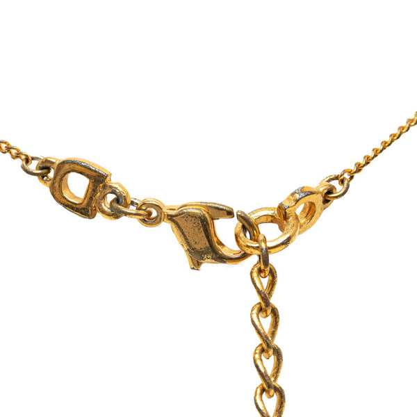 ディオール ロゴプレート ネックレス ゴールド メッキ レディース Dior 【中古】