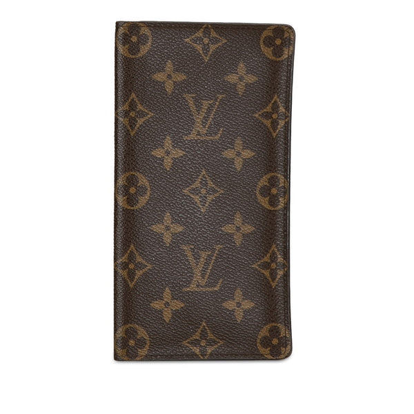 ルイ ヴィトン モノグラム ポルトカルトクレディ 長財布 M60825 ブラウン PVC レザー レディース LOUIS VUITTON 【中古】