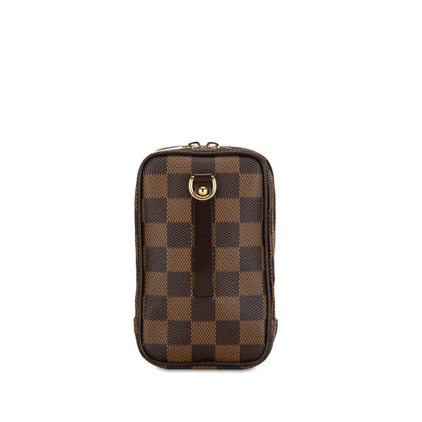 ルイ ヴィトン ダミエ エテュイ オカピGM ショルダーバッグ ポーチ  N61737 ブラウン PVC レザー レディース LOUIS VUITTON 【中古】