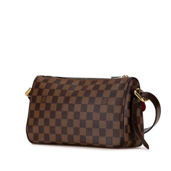 ルイ ヴィトン ダミエ ラヴェッロGM 斜め掛け ショルダーバッグ N60006 ブラウン PVC レザー レディース LOUIS VUITTON 【中古】