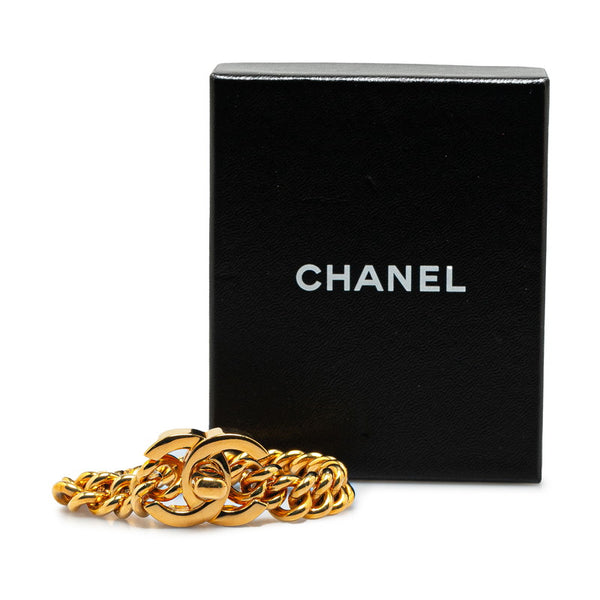 シャネル ココマーク ターンロック ブレスレット ゴールド メッキ レディース CHANEL 【中古】