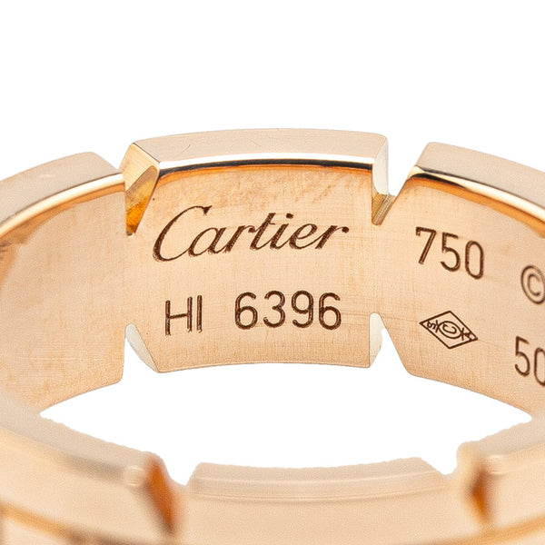 カルティエ タンクフランセーズ リング 指輪 #50 K18PG ピンクゴールド レディース CARTIER 【中古】