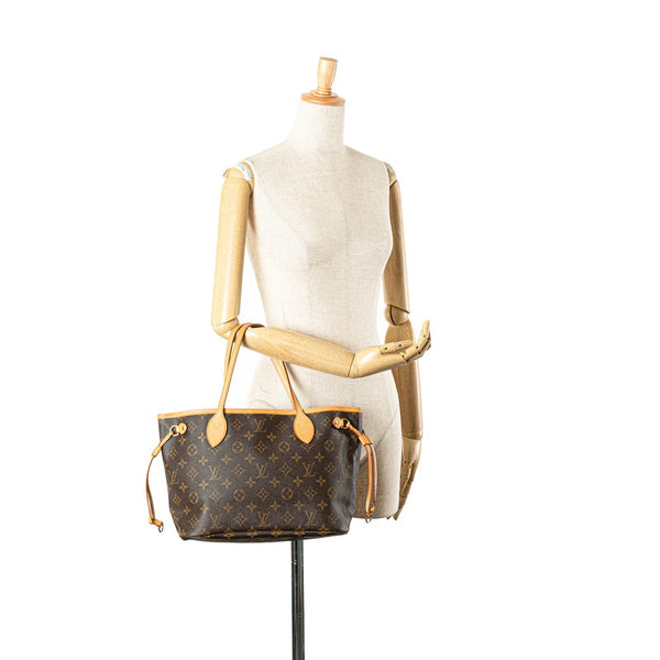 ルイ ヴィトン モノグラム ネヴァーフルPM ハンドバッグ トートバッグ M40155 ブラウン PVC レザー レディース LOUIS VUITTON 【中古】