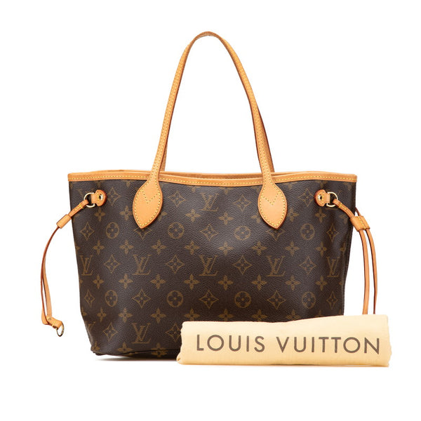 ルイ ヴィトン モノグラム ネヴァーフルPM ハンドバッグ トートバッグ M40155 ブラウン PVC レザー レディース LOUIS VUITTON 【中古】