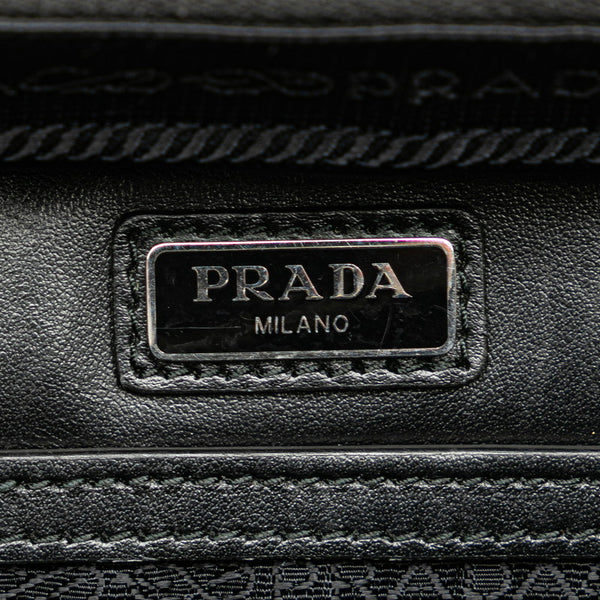 プラダ 三角ロゴプレート カメラバッグ ショルダーバッグ 2WAY 2VH069 ブラック サフィアーノレザー レディース PRADA 【中古】