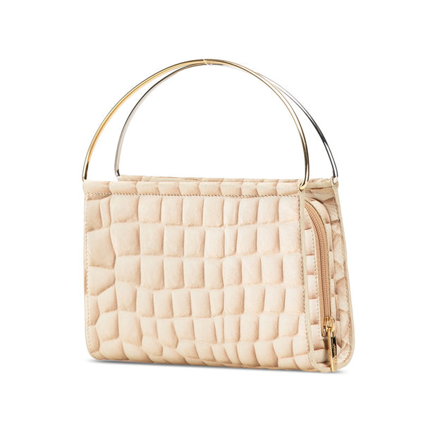 カルティエ トリニティ ハンドバッグ ベージュ レザー レディース CARTIER 【中古】