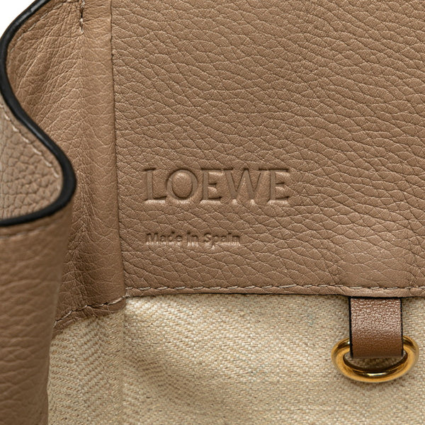 ロエベ アナグラム ハンモック スモール ハンドバッグ ショルダーバッグ 2WAY エトープ レザー レディース LOEWE 【中古】