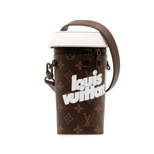 ルイ ヴィトン モノグラム エブリデイLV ショルダーバッグ コーヒーカップ M80812 ブラウン ホワイト PVC レザー レディース LOUIS VUITTON 【中古】