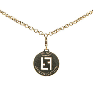 フェンディ FFロゴ ネックレス ゴールド メッキ レディース FENDI 【中古】