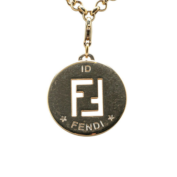 フェンディ FFロゴ ネックレス ゴールド メッキ レディース FENDI 【中古】