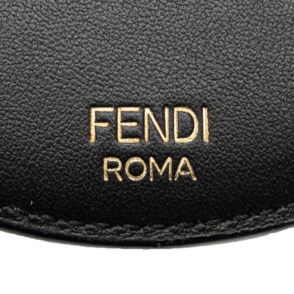 フェンディ FFロゴ フォンケース PHONE HOLDER ショルダーバッグ 7AS055 A5DY ブラック レザー レディース FENDI 【中古】