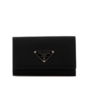 プラダ 三角ロゴプレート 6連 キーケース ブラック ナイロン レディース PRADA 【中古】