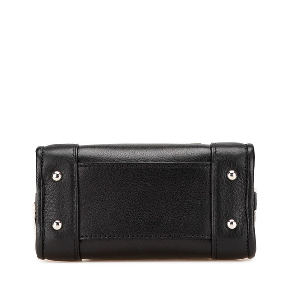 ロエベ アナグラム アマソナ マイクロミニ ショルダーバッグ ハンドバッグ 2WAY ブラック レザー レディース LOEWE 【中古】