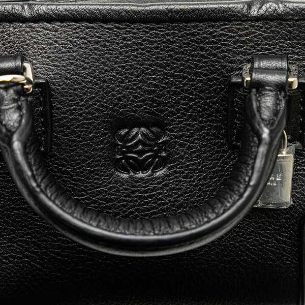 ロエベ アナグラム アマソナ マイクロミニ ショルダーバッグ ハンドバッグ 2WAY ブラック レザー レディース LOEWE 【中古】