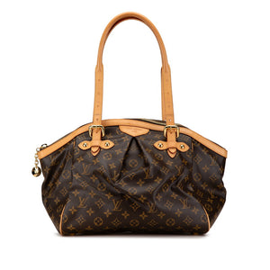 ルイ ヴィトン モノグラム ティヴォリGM ハンドバッグ ショルダーバッグ M40144 ブラウン PVC レザー レディース LOUIS VUITTON 【中古】