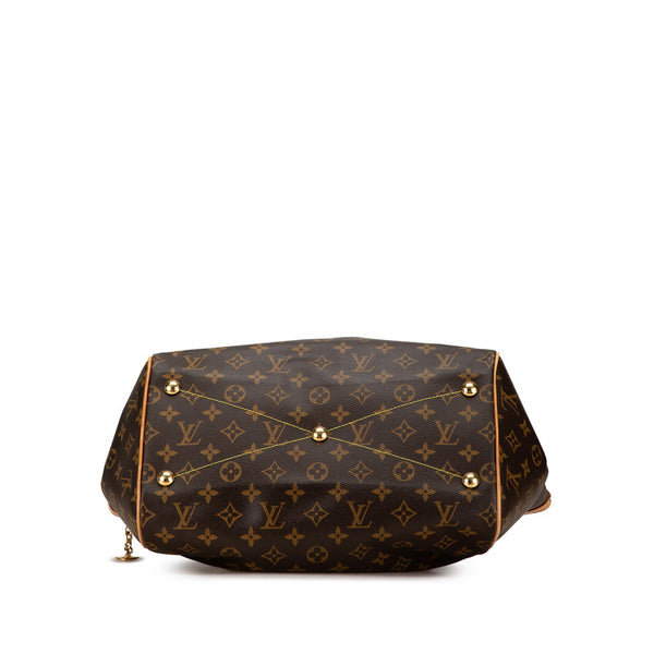 ルイ ヴィトン モノグラム ティヴォリGM ハンドバッグ ショルダーバッグ M40144 ブラウン PVC レザー レディース LOUIS VUITTON 【中古】