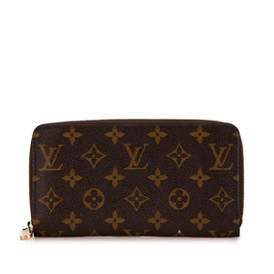 ルイ ヴィトン モノグラム ジッピーウォレット　 ラウンドファスナー 長財布 M60017 ブラウン PVC レディース LOUIS VUITTON 【中古】