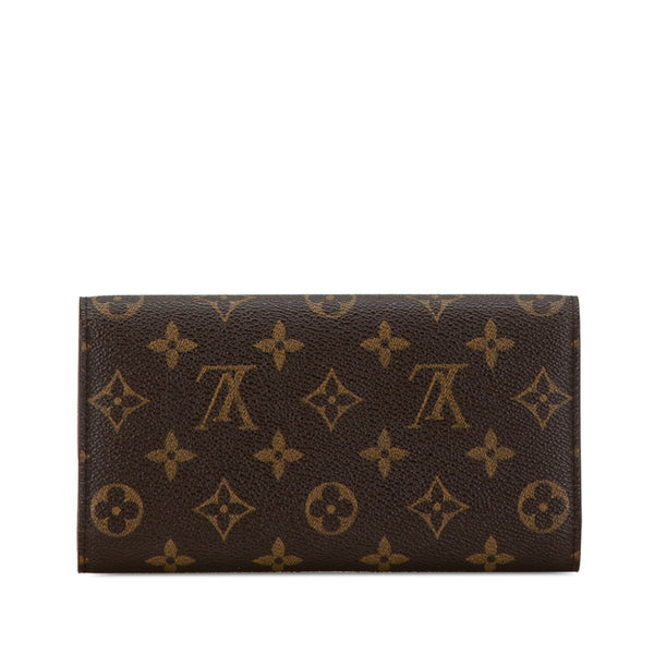 ルイ ヴィトン モノグラム ポルト トレゾール インターナショナル 長財布 M61215 ブラウン PVC レザー レディース LOUIS VUITTON 【中古】