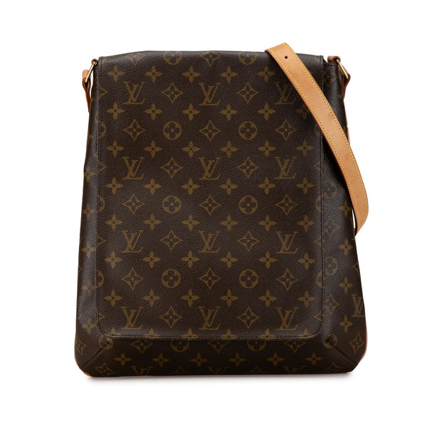 ルイ ヴィトン モノグラム ミュゼット 斜め掛け ショルダーバッグ M51256 ブラウン PVC レザー レディース LOUIS VUITTON 【中古】