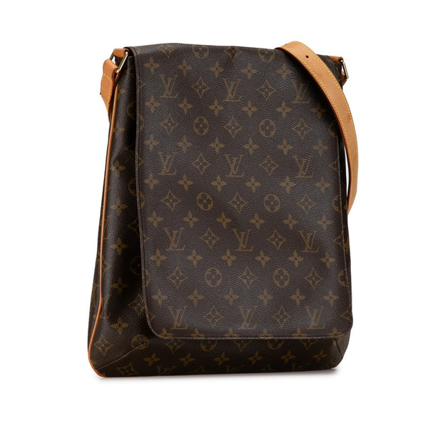 ルイ ヴィトン モノグラム ミュゼット 斜め掛け ショルダーバッグ M51256 ブラウン PVC レザー レディース LOUIS VUITTON 【中古】