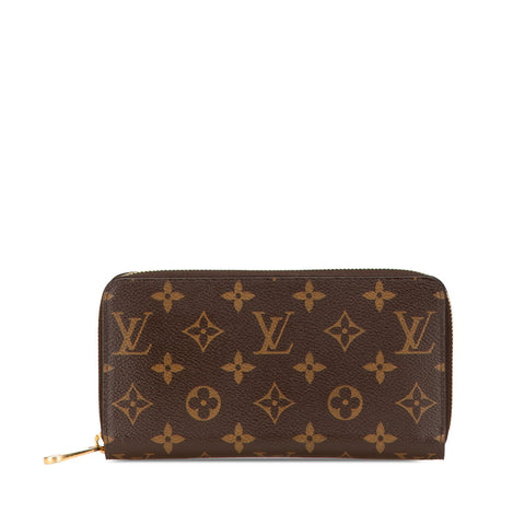ルイ ヴィトン モノグラム ジッピー ウォレット ラウンドファスナー 長財布 M42616 ブラウン PVC レザー レディース LOUIS VUITTON 【中古】