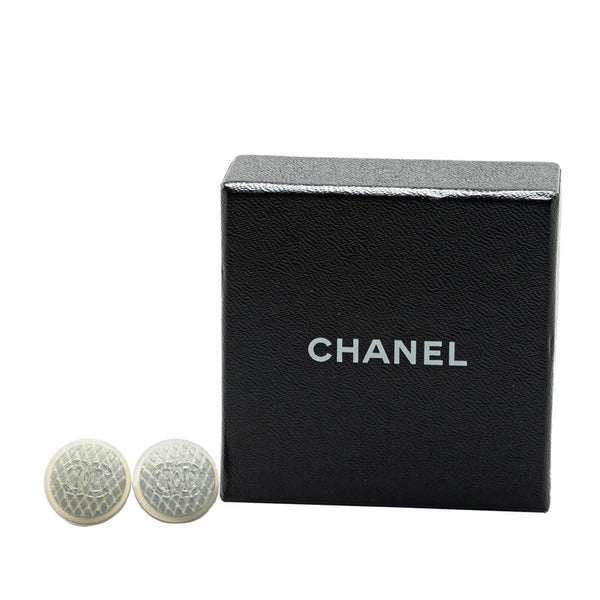 シャネル ココマーク ピアス グレー ラバー レディース CHANEL 【中古】