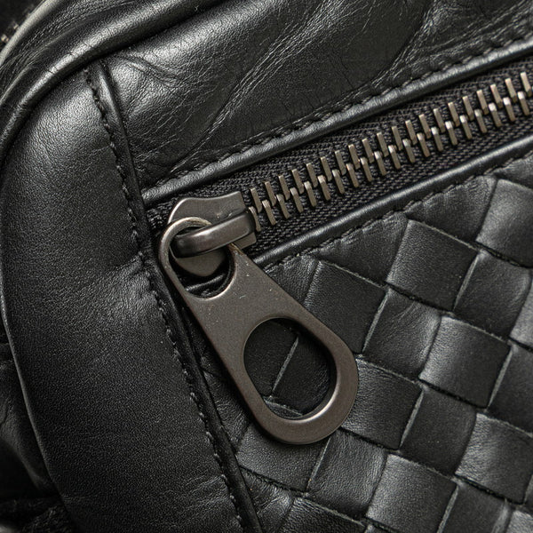 ボッテガヴェネタ イントレチャート ボディバッグ ウエストバッグ ブラック レザー レディース BOTTEGAVENETA 【中古】