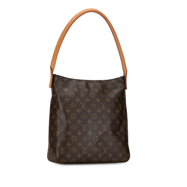 ルイ ヴィトン モノグラム ルーピングGM ショルダーバッグ ハンドバッグ M51145 ブラウン PVC レザー レディース LOUIS VUITTON 【中古】