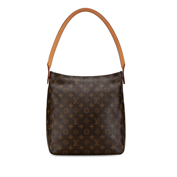 ルイ ヴィトン モノグラム ルーピングGM ショルダーバッグ ハンドバッグ M51145 ブラウン PVC レザー レディース LOUIS VUITTON 【中古】