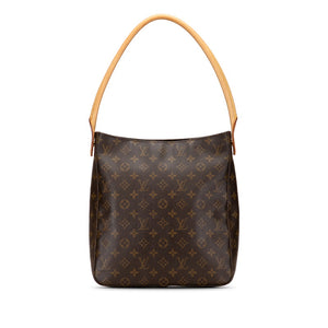 ルイ ヴィトン モノグラム ルーピングGM ショルダーバッグ ハンドバッグ M51145 ブラウン PVC レザー レディース LOUIS VUITTON 【中古】