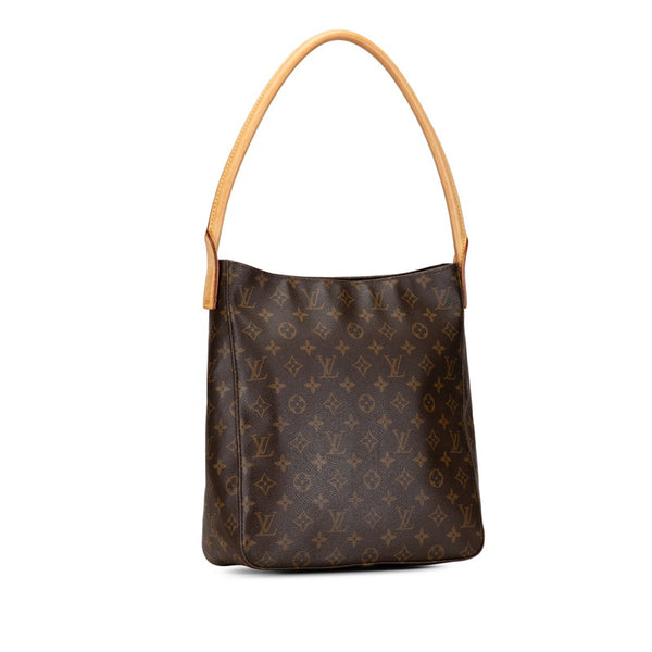 ルイ ヴィトン モノグラム ルーピングGM ショルダーバッグ ハンドバッグ M51145 ブラウン PVC レザー レディース LOUIS VUITTON 【中古】