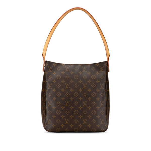 ルイ ヴィトン モノグラム ルーピングGM ショルダーバッグ ハンドバッグ M51145 ブラウン PVC レザー レディース LOUIS VUITTON 【中古】