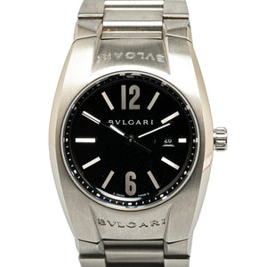 ブルガリ エルゴン 腕時計 EG30S クオーツ ブラック文字盤 ステンレススチール レディース BVLGARI 【中古】