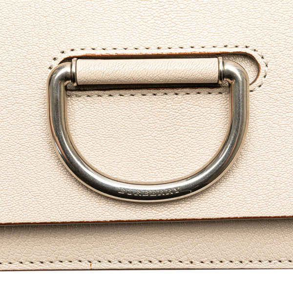 バーバリー チェーン ショルダーバッグ ベージュ レザー レディース BURBERRY 【中古】