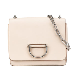 バーバリー チェーン ショルダーバッグ ベージュ レザー レディース BURBERRY 【中古】