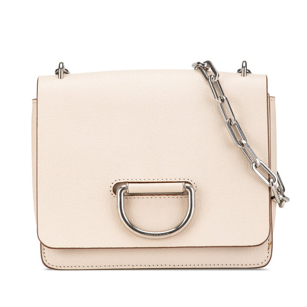 バーバリー チェーン ショルダーバッグ ベージュ レザー レディース BURBERRY 【中古】