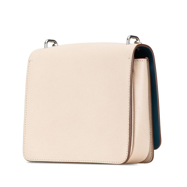 バーバリー チェーン ショルダーバッグ ベージュ レザー レディース BURBERRY 【中古】