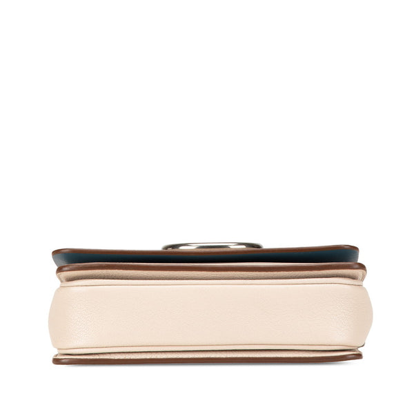バーバリー チェーン ショルダーバッグ ベージュ レザー レディース BURBERRY 【中古】