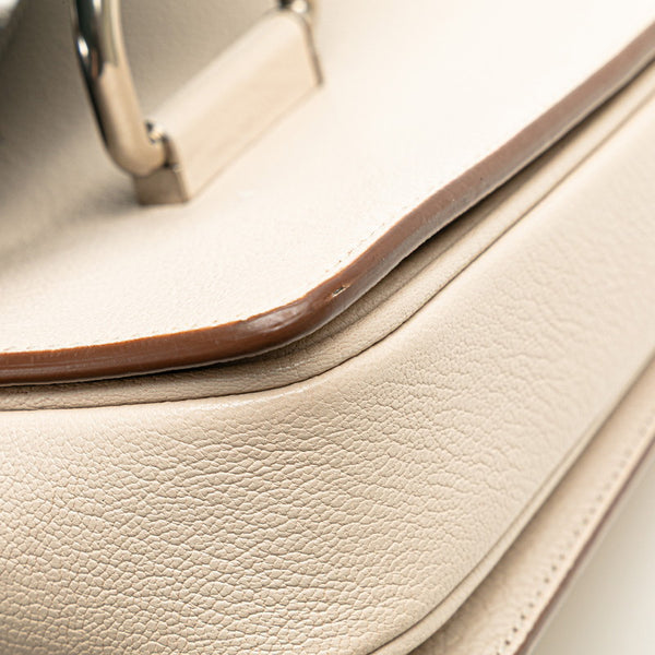 バーバリー チェーン ショルダーバッグ ベージュ レザー レディース BURBERRY 【中古】