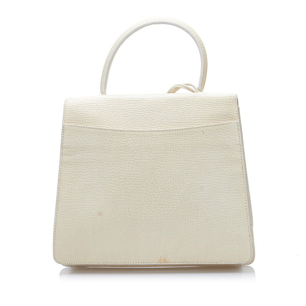 ロエベ バルセロナ ハンドバッグ ショルダーバッグ 2WAY ベージュ ホワイト レザー レディース LOEWE 【中古】
