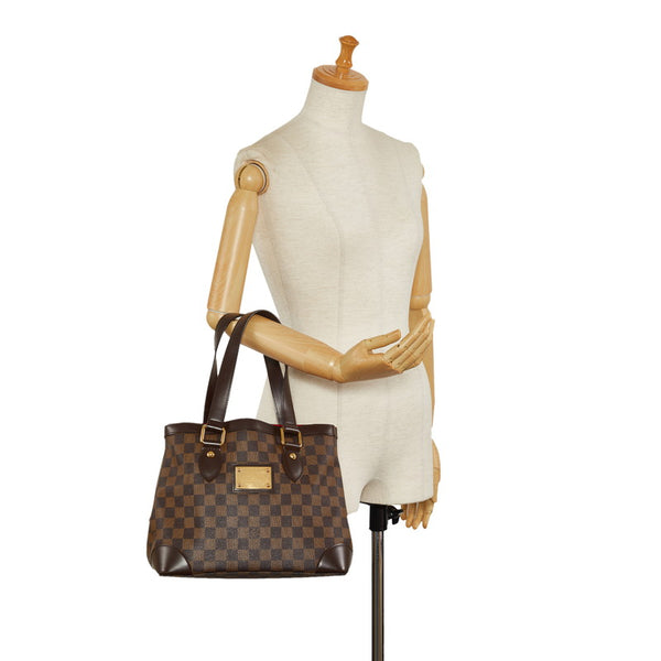 ルイ ヴィトン ダミエ ハムステッドPM トートバッグ ハンドバッグ N51205 ブラウン PVC レザー レディース LOUIS VUITTON 【中古】