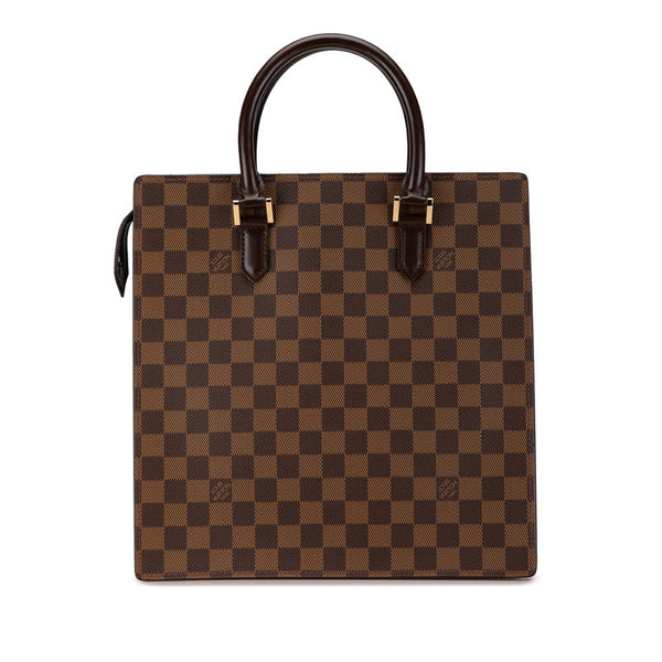 ルイ ヴィトン ダミエ  ヴェニスPM トートバッグ ハンドバッグ N51145 ブラウン PVC レザー レディース LOUIS VUITTON 【中古】