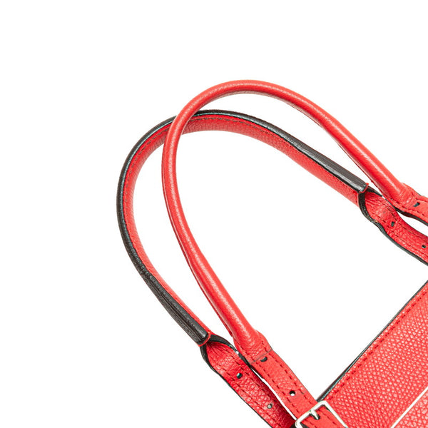 バレンシアガ ザ ペーパー ミニ トートバッグ ショルダーバッグ 2WAY 399531 レッド レザー レディース BALENCIAGA 【中古】