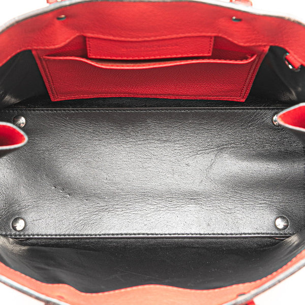 バレンシアガ ザ ペーパー ミニ トートバッグ ショルダーバッグ 2WAY 399531 レッド レザー レディース BALENCIAGA 【中古】