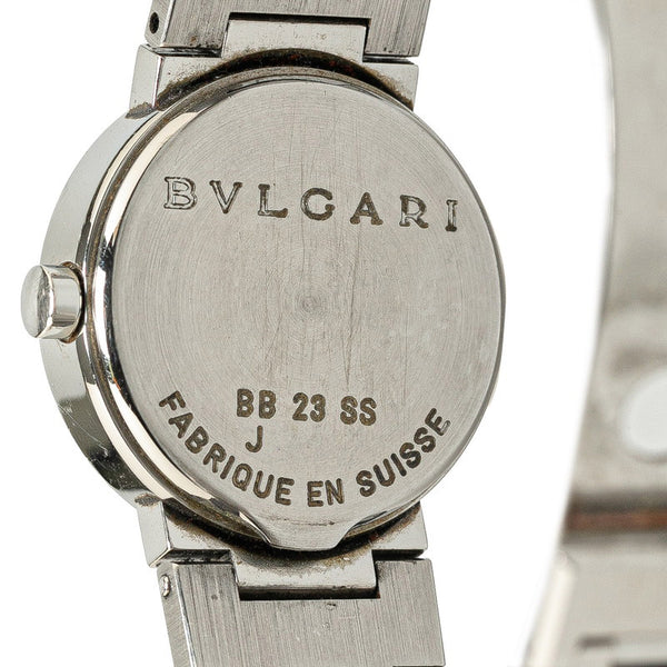 ブルガリ ブルガリブルガリ 腕時計 BB23SS クオーツ ブラック文字盤 ステンレススチール レディース BVLGARI 【中古】