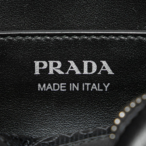 プラダ ダイアグラム キルテッド ショルダーバッグ 1BH147 ブラック レザー レディース PRADA 【中古】