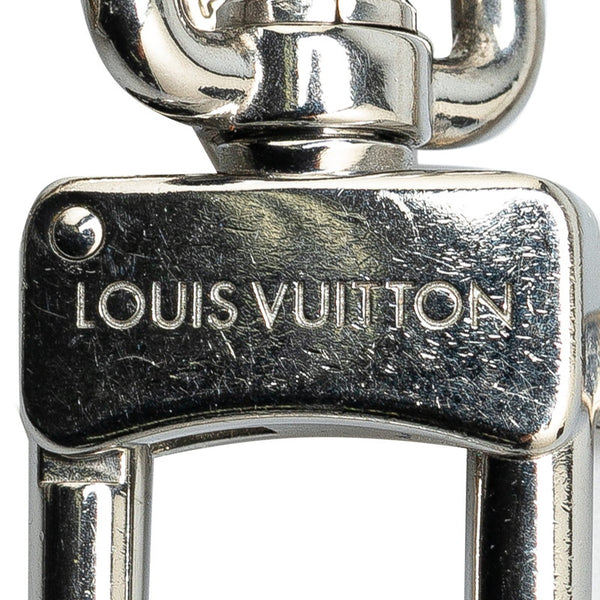 ルイ ヴィトン キーホルダー LV パドロック キーリング キーホルダー チャーム M00745 ブラック シルバー レザー メタル レディース LOUIS VUITTON 【中古】