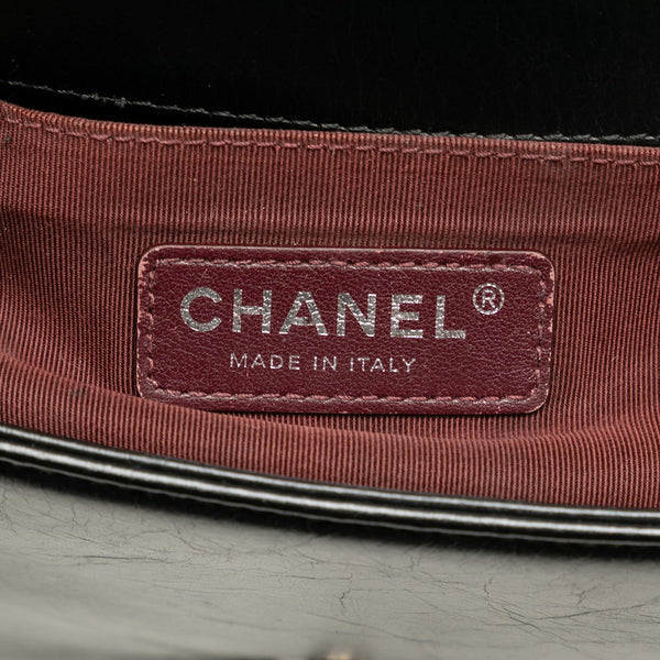 シャネル ボーイシャネル  チェーン ショルダーバッグ ブラック ラムスキン レディース CHANEL 【中古】